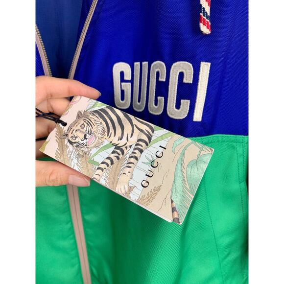 NWT Gucci Tiger Nylon Canvas Jacket With Patch Size 52 - Picture 10 of 16